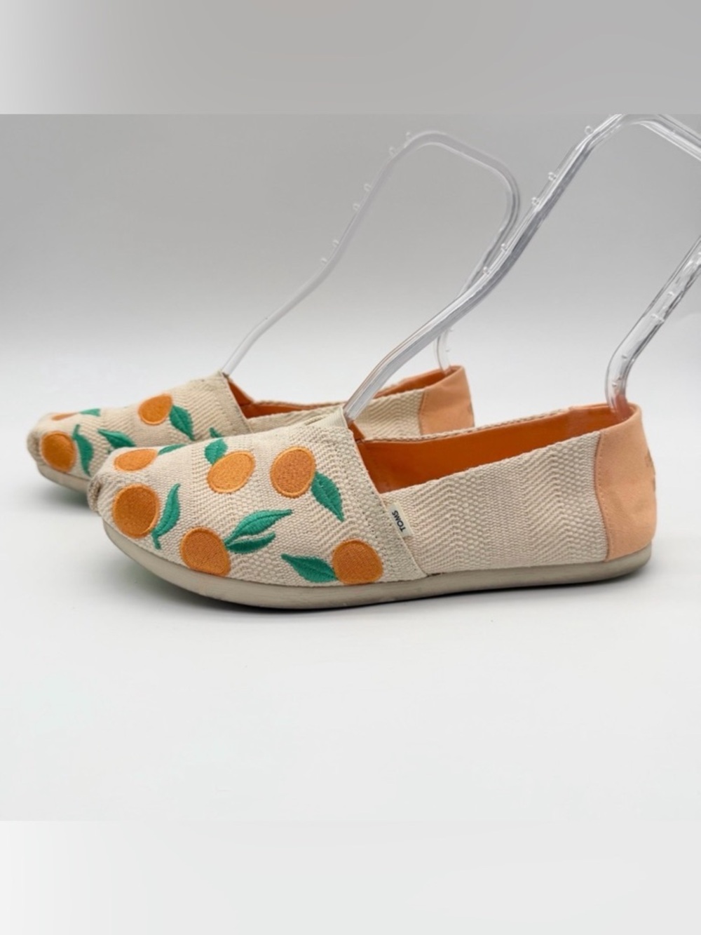 Kids Canvas Shoes with Orange and Green Design